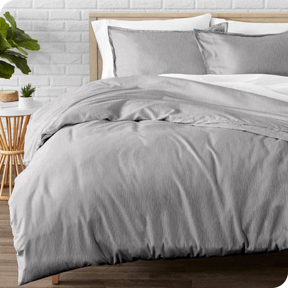 Bare Home Flannel Duvet Cover Set - Full/Queen - 100% Cotton, Velvety Soft Heavyweight Premium Flannel, Double Brushed